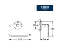 PORTARROLLOS SIN TAPA BAU COSMOPOLITAN GROHE